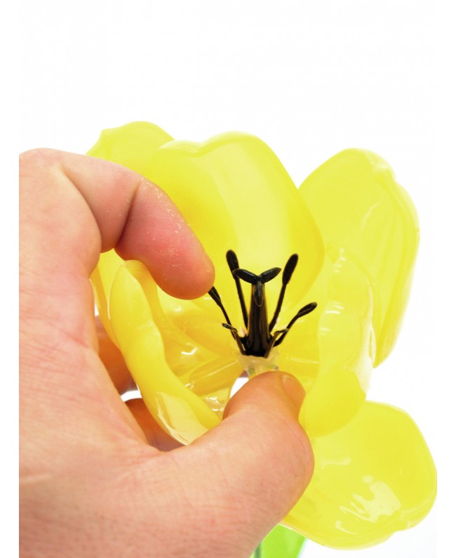 Europalms Crystal tulip, yellow, artificial flower, 61cm 12x