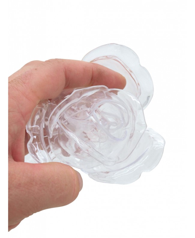 Europalms Crystal rose, clear, artificial flower, 81cm 12x