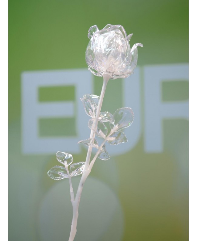 Europalms Crystal rose, clear, artificial flower, 81cm 12x