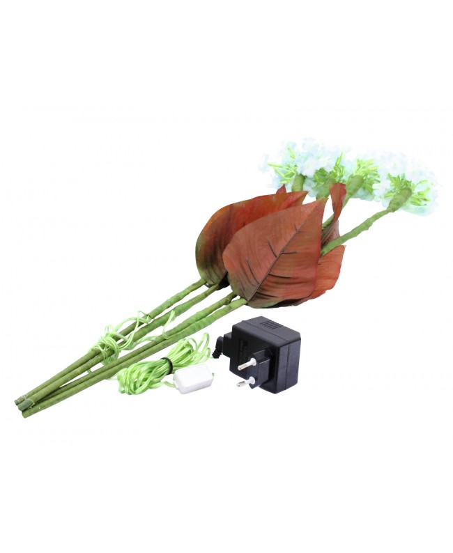 Europalms Ortensia, bianca, con fiori, 100 LED