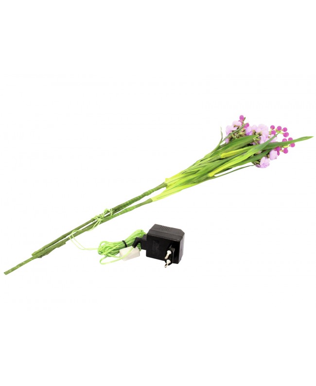 Europalms Set Arum, 3 rami con LED, rosa 85cm