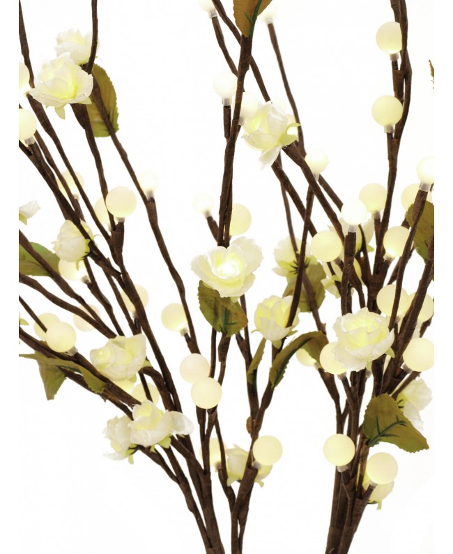 Europalms Kamelien-Bogen, mit LEDs, weiß, 50cm Blumen & Pflanzen