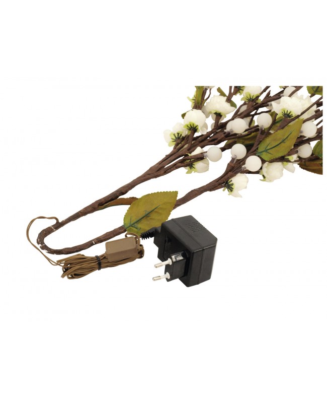 Europalms Fiocco di camelia, con LED, bianco, 50cm Fiori & piante