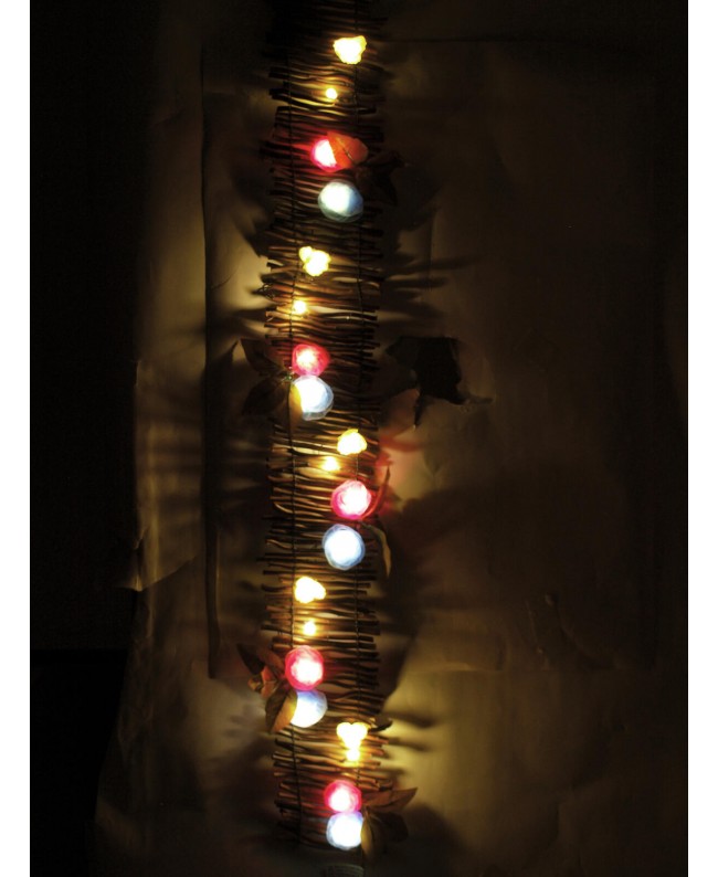 Europalms Rosenläufer, mit LEDs, 120cm Blumen & Pflanzen