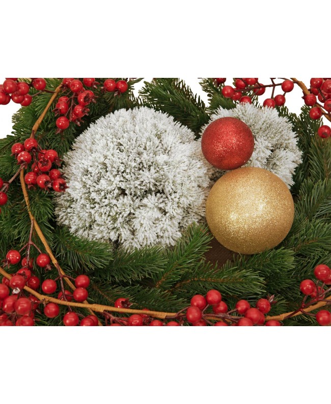 Europalms Pine ball, flocked, 30cm Fiori & piante