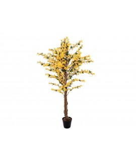 Europalms Forsythienbaum mit 3 Stämmen, Kunstpflanze, gelb, 150cm Blumen & Pflanzen