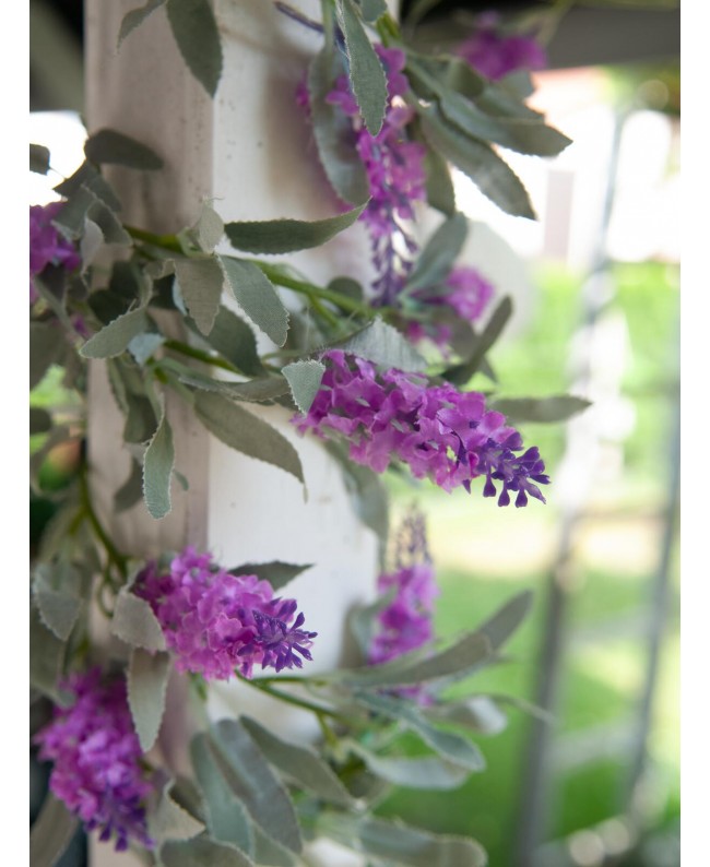 Europalms Flowering Garland, artificial, pink,180cm