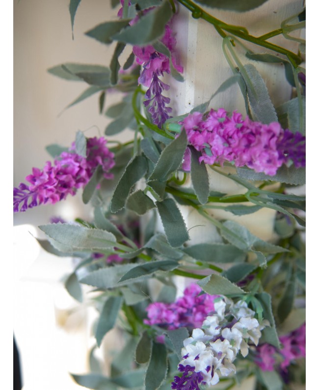 Europalms Flowering Garland, artificial, pink,180cm