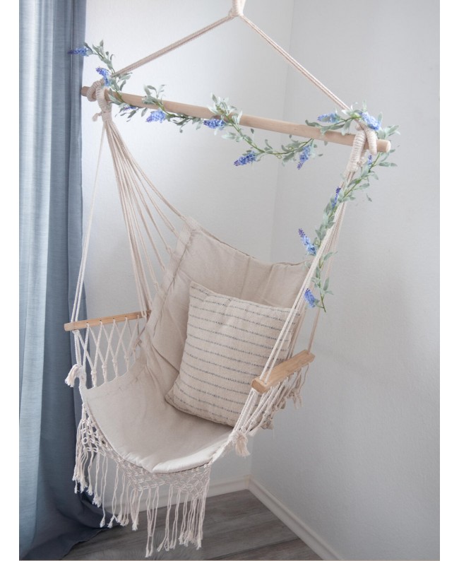 Europalms Ghirlanda fiorita, artificiale, blu, 180 cm