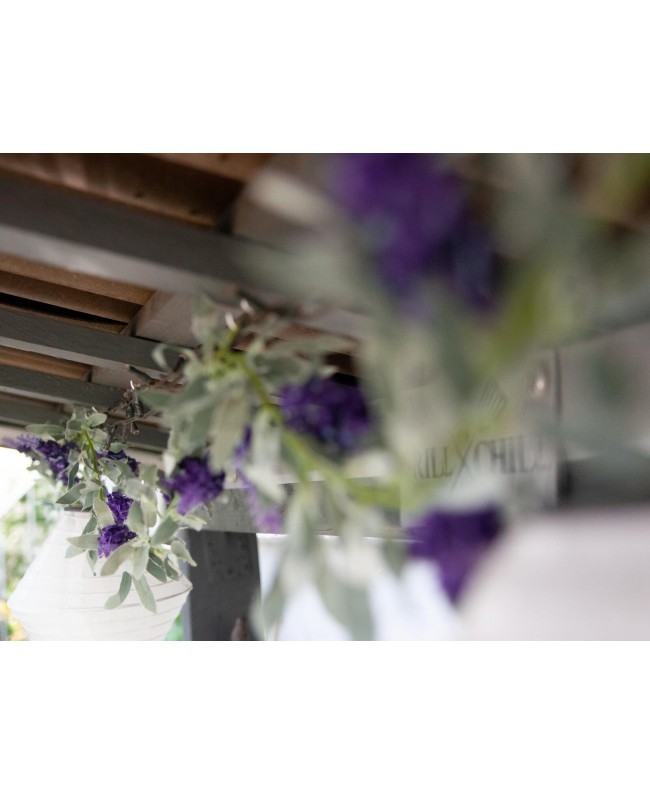 Europalms Flowering Garland, artificial, violet, 180cm