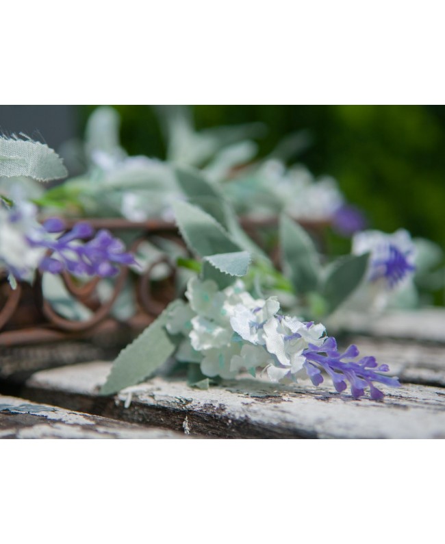 Europalms Flowering Garland, artificial, white, 180cm