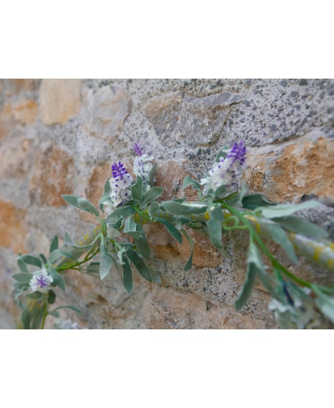 Europalms Ghirlanda fiorita, artificiale, bianca, 180 cm