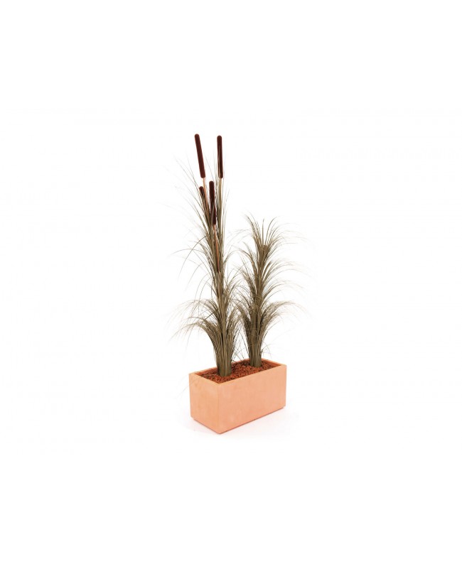 Europalms Reed grass, khaki, artificial, 127cm Flowers & Plants