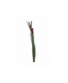 Europalms Schilfgras mit Kolben, künstlich, dunkelgrün, 152cm Blumen & Pflanzen