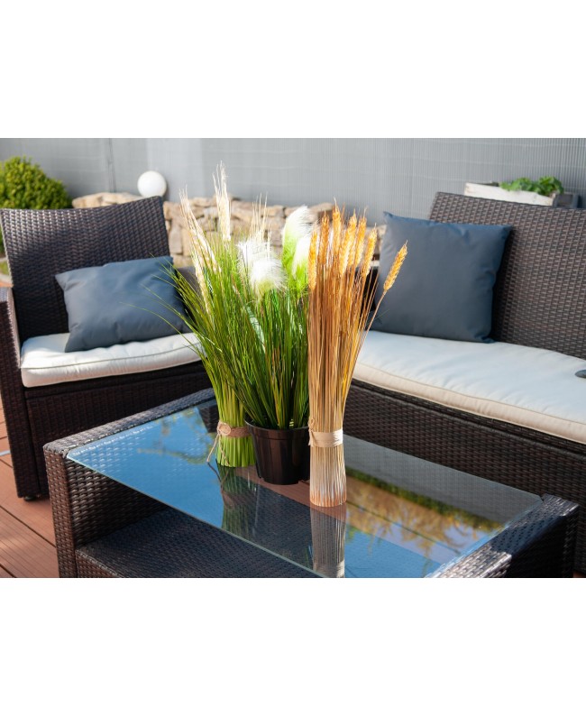 Europalms Federgras, künstlich, weiß, 60cm Blumen & Pflanzen
