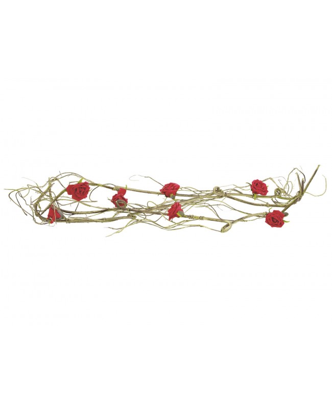 Europalms Rose Garland (EVA), artificial, red Flowers & Plants