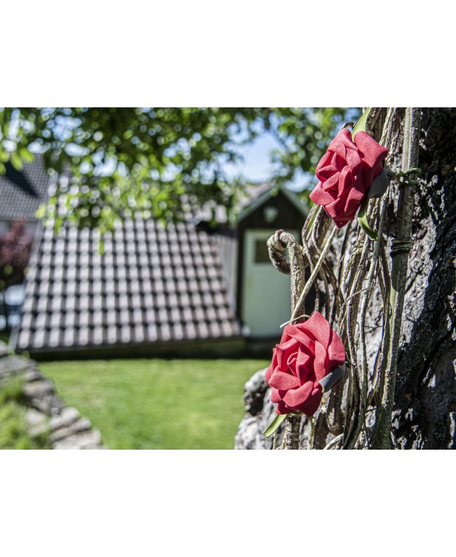 Europalms Rose Garland (EVA), artificial, red Flowers & Plants
