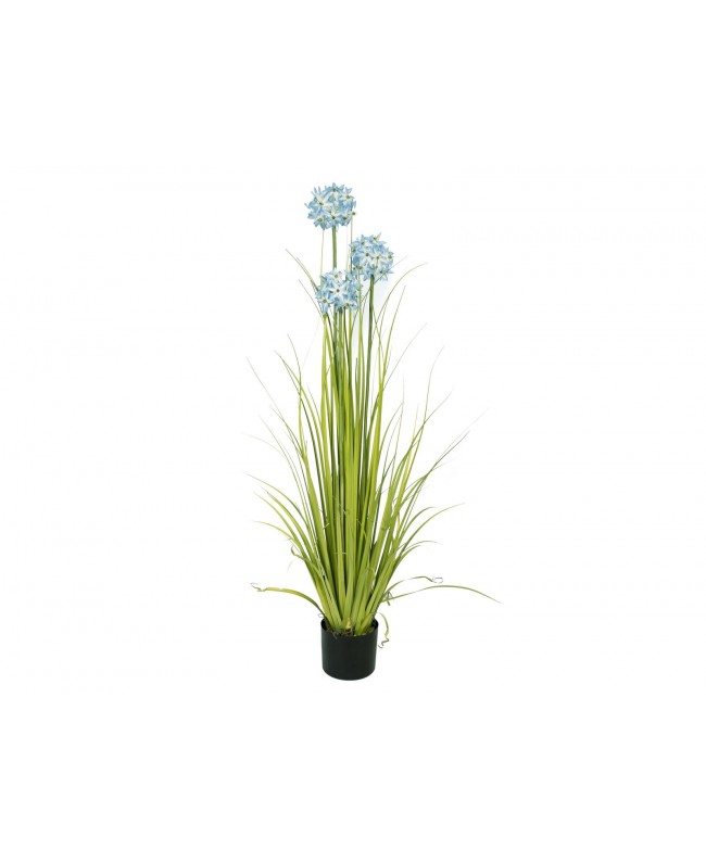 Europalms Erba Allium, pianta artificiale, blu, 120 cm Fiori & piante