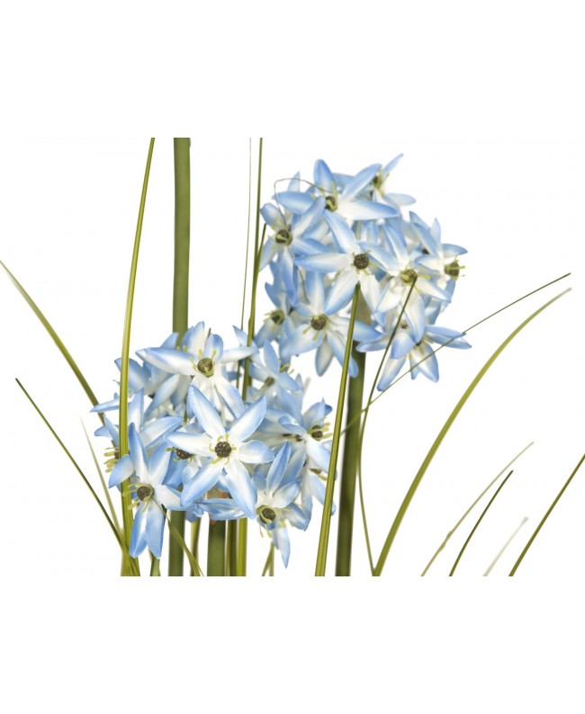 Europalms Allium grass, artificial plant, blue, 120 cm Flowers & Plants