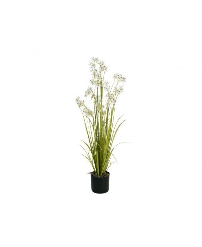 Europalms Erba di gelsomino, pianta artificiale, bianco, 130 cm Fiori & piante