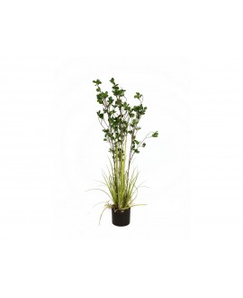 Europalms Evergreen shrub with grass, artificial plant, 120cm Fiori & piante