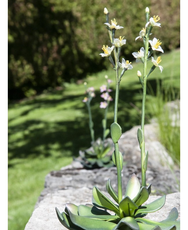 Europalms Steinrose (EVA), Kunstpflanze, gelb, 32cm