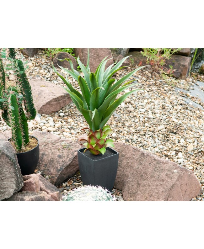 Europalms Agave im Topf, Kunstpflanze, 75cm