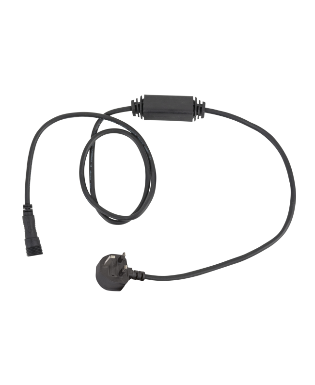 SHOWTEC Stromkabel für LED String / Icicle Schwarz - UK BS13 Stecker