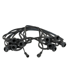 SHOWGEAR Soffittenleuchte E27 50 cm Abstand - schwarz - 20 m