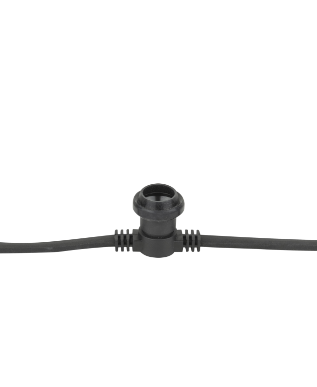 SHOWGEAR Festoon Light E27 50 cm spacing - black - 50 m