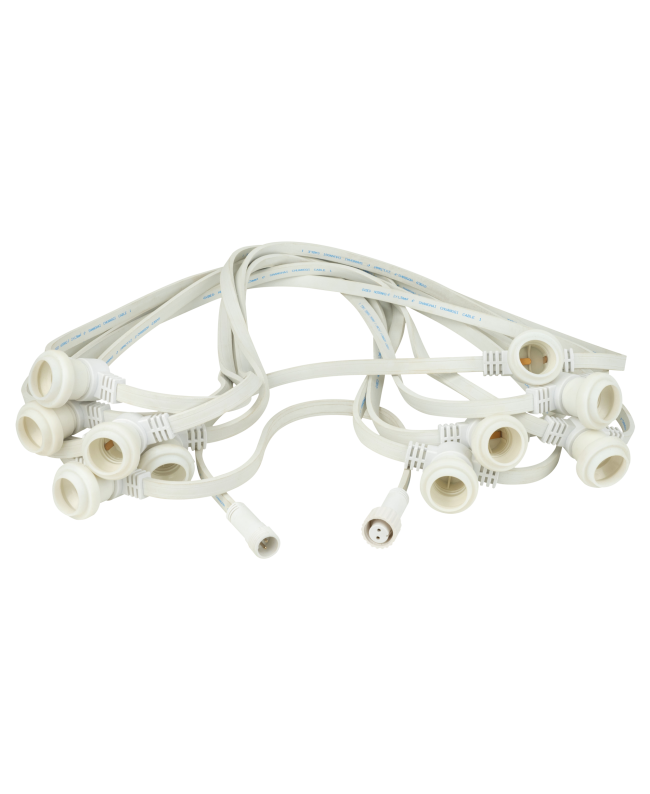 SHOWGEAR Festoon Light E27 50 cm spacing - white - 10 m