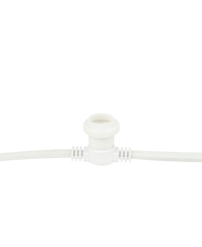 SHOWGEAR Soffittenleuchte E27 100 cm Abstand - weiß - 20 m