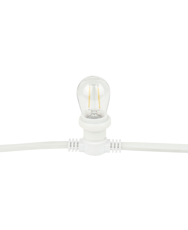 SHOWGEAR Soffittenleuchte E27 100 cm Abstand - weiß - 50 m