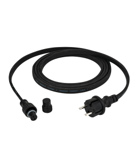 SHOWGEAR Power Cable for Festoon Light E27 Black - 3 m Light Decoration