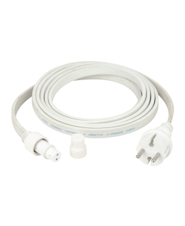 SHOWGEAR Power Cable for Festoon Light E27 White - 3 m Light Decoration
