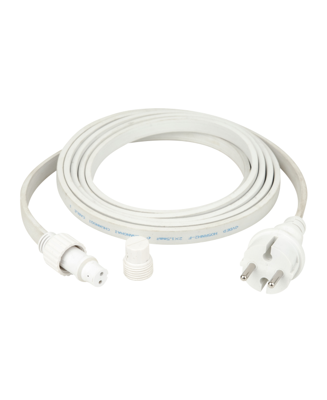 SHOWGEAR Power Cable for Festoon Light E27 White - 3 m