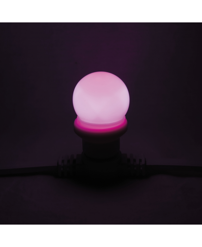 SHOWGEAR G45 LED Bulb E27 1 W - pink - non-dimmable Screw cap lamp