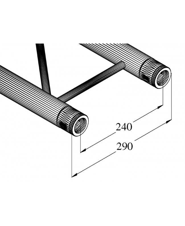 Alutruss BILOCK BQ2-S1000 2-Punkt-Traverse sw