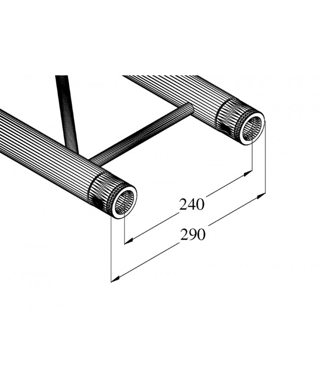 Alutruss BILOCK BQ2-S1500 2-way Cross Beam bk