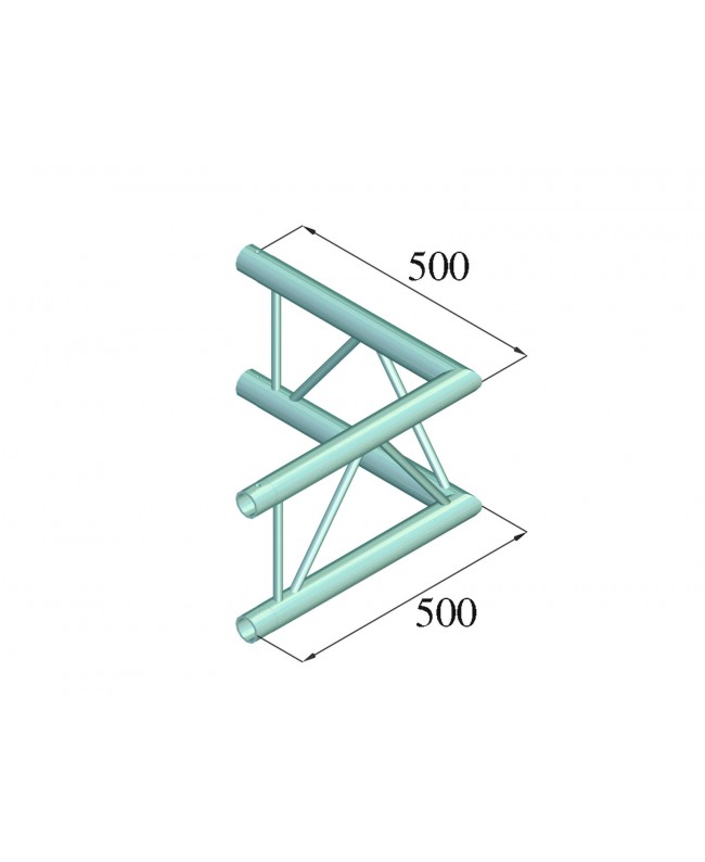 Alutruss BILOCK BQ2-SPAC21V 2-Weg Ecke 90° sw