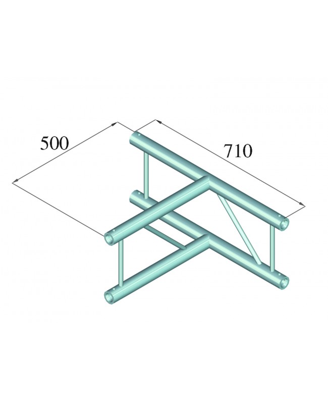 Alutruss BILOCK BQ2-SPAT36V 3-Weg T-Stück 90° sw