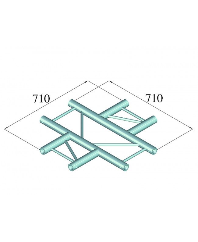 Alutruss BILOCK BQ2-SPAC41H 4-way Cross Piece bk