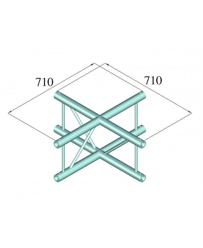 Alutruss BILOCK BQ2-SPAC41V 4-way Cross Piece bk