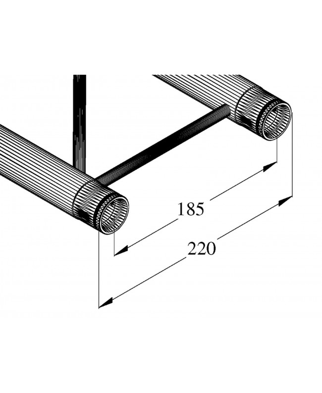 Alutruss DECOLOCK DQ2-S200 2-way cross beam bk