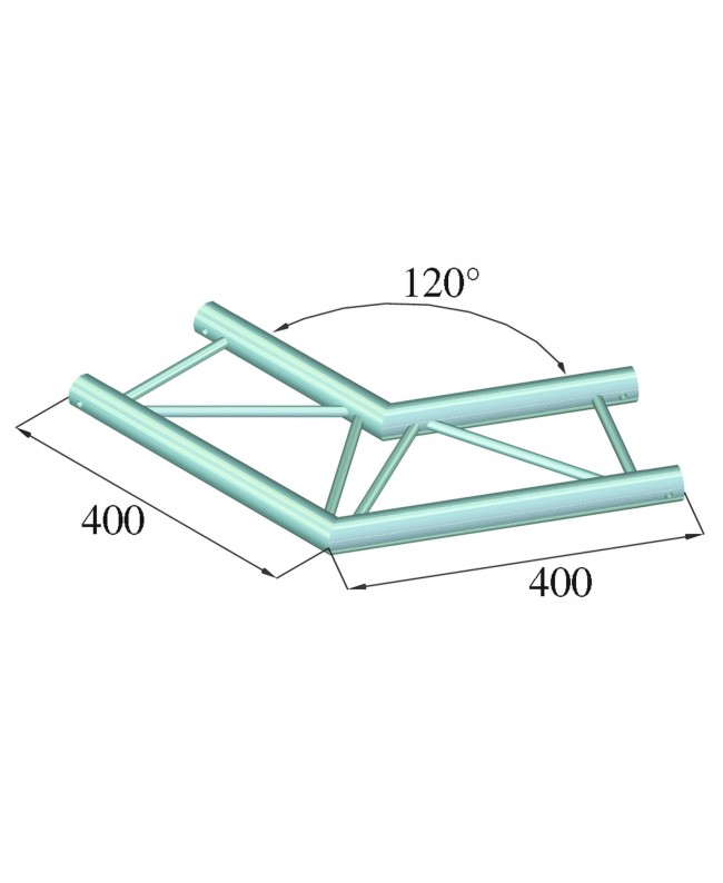 Alutruss DECOLOCK DQ2-SPAC22H 2-Weg Ecke 120° sw