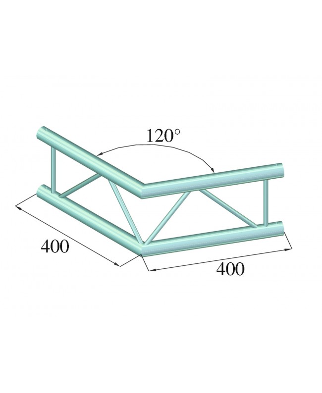 Alutruss DECOLOCK DQ2-SPAC22V 2-Weg Ecke 120° sw