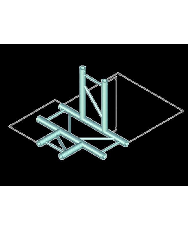 Alutruss DECOLOCK DQ2-SPAT42H 4-Weg Kreuzstück sw