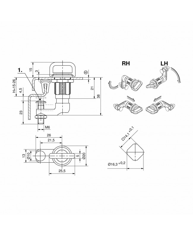 Adam Hall Hardware 1670 Latches
