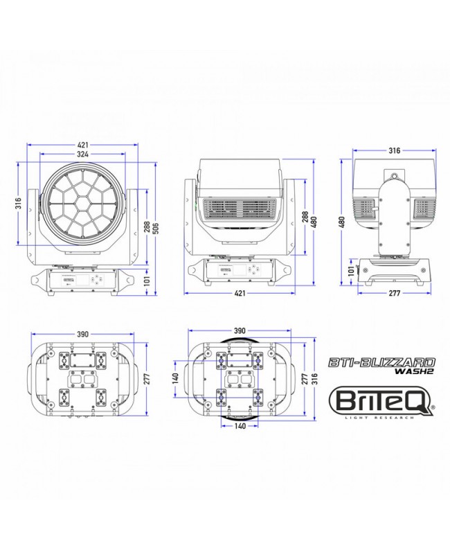 Briteq BTI-BLIZZARD WASH2s Movinglights Wash