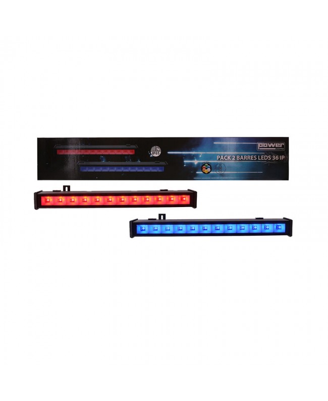 Power Lighting PACK 2BARRES LED 36 IP Barre LED